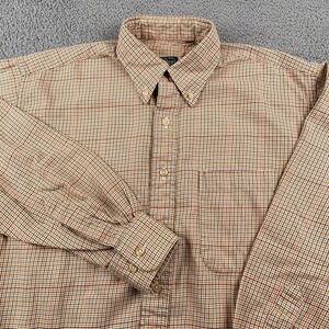 VTG Gitman Bros Shirt Mens Medium Yellow Made in USA Cotton Button Down 90s